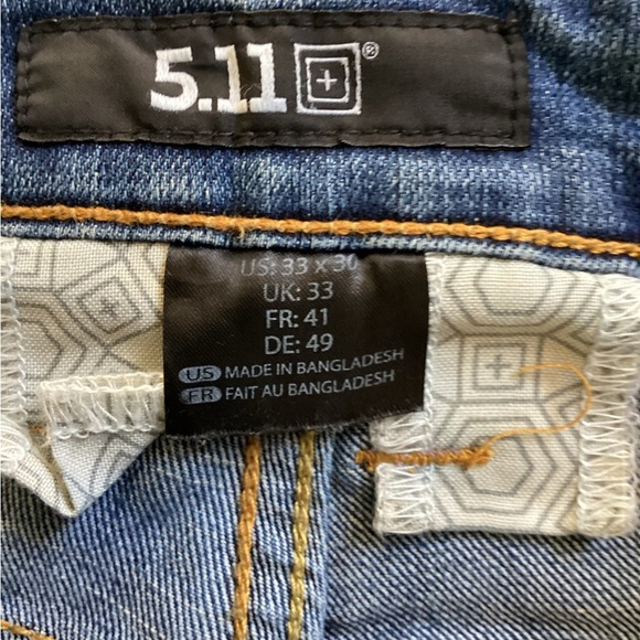 5.11 Tactical DEFENDER-FLEX STRAIGHT JEAN-SZ 33x30 - Picture 4 of 5